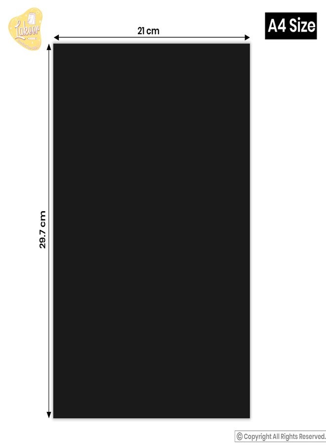 Lakeer A4 Black Color Board - Cardstock Paper Board, Hardboard | 450 GSM - Pack of 10 Pcs | for Scrapbooking, Art, Craft, Postermaking, DIY, Etc. - Image 2